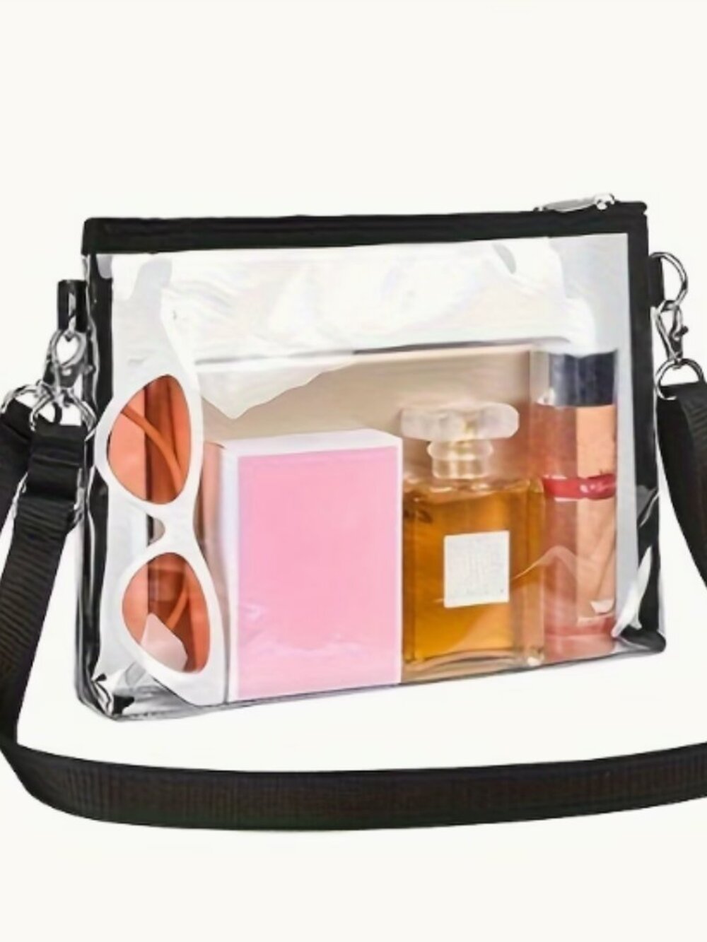 Transparent Horizontal PVC Shoulder Body Bag Small Square Bag NWOT